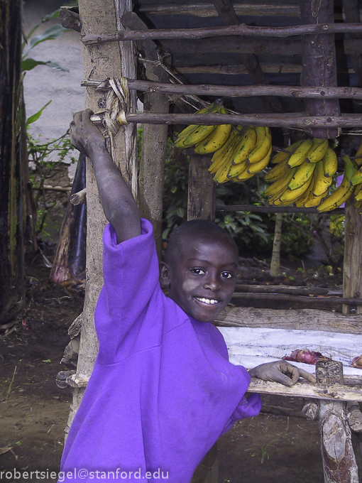 boy and bananas